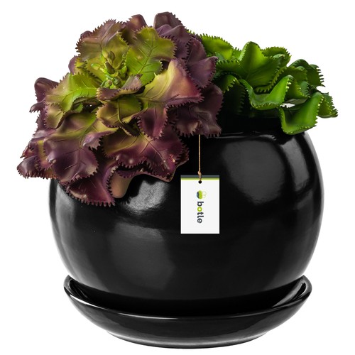 Pot fleur noir avec - noir,