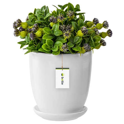Pot fleur blanc - de,