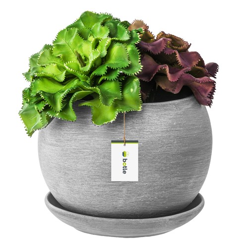 Pot fleur gris - gris, avec