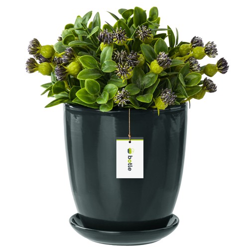 Pot fleur graphite - pot, avec