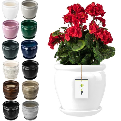 Pot fleur avec - pot, soucoupe