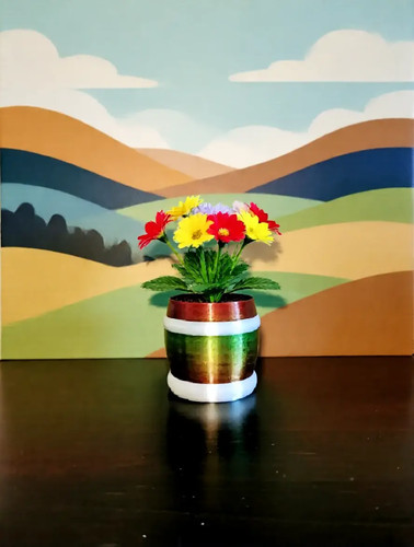 Cache pot fleur - de,