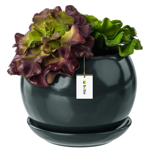 Pot fleur graphite - pot, avec
